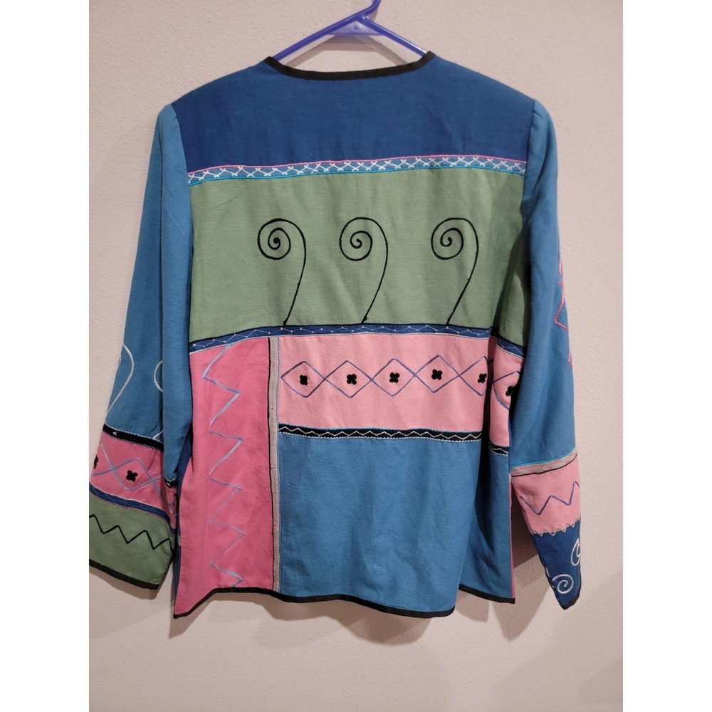 Indigo Moon Multicolor Patchwork Pattern Floral E… - image 6